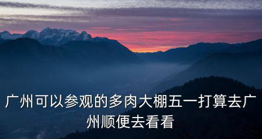 廣州可以參觀的多肉大棚五一打算去廣州順便去看看
