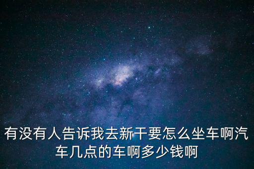 有沒有人告訴我去新干要怎么坐車啊汽車幾點的車啊多少錢啊