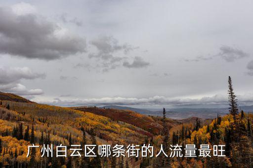 廣州白云區(qū)哪條街的人流量最旺