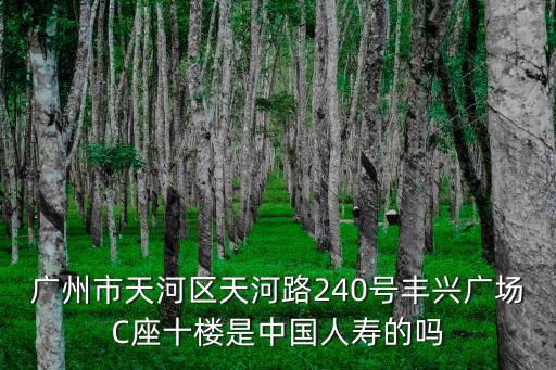 廣州市天河區天河路240號豐興廣場C座十樓是中國人壽的嗎