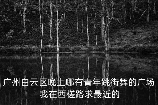廣州白云區(qū)晚上哪有青年跳街舞的廣場 我在西槎路求最近的