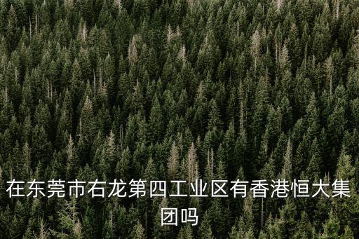 在東莞市右龍第四工業區有香港恒大集團嗎