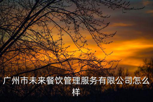 廣州市未來餐飲管理服務(wù)有限公司怎么樣