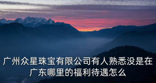 廣州眾星珠寶有限公司有人熟悉沒是在廣東哪里的福利待遇怎么