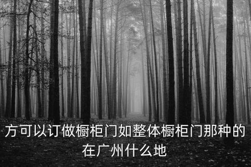 方可以訂做櫥柜門如整體櫥柜門那種的在廣州什么地