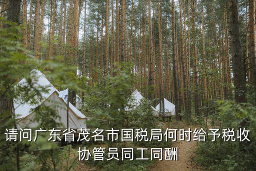 請(qǐng)問(wèn)廣東省茂名市國(guó)稅局何時(shí)給予稅收協(xié)管員同工同酬