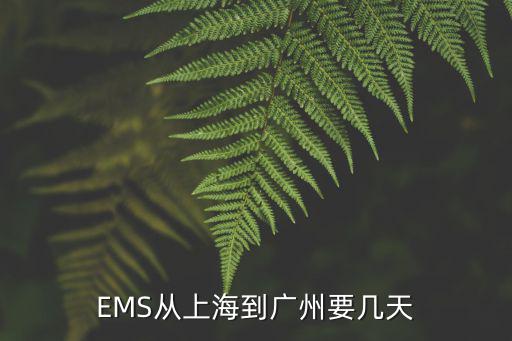 EMS從上海到廣州要幾天