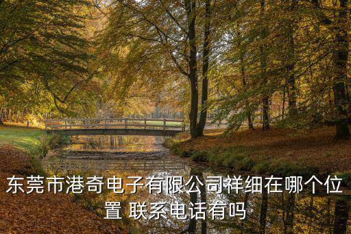 東莞市港佳電子有限公司，東莞市港奇電子有限公司祥細在哪個位置 聯(lián)系電話有嗎