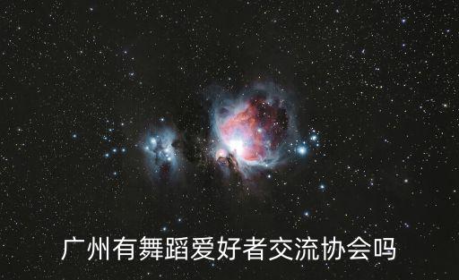 廣州有舞蹈愛好者交流協(xié)會嗎