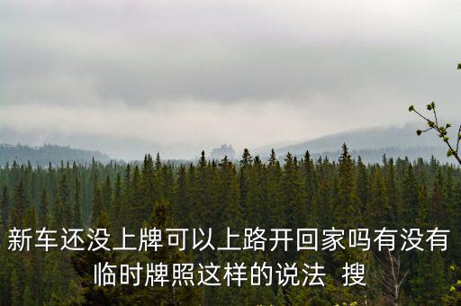 廣州市區(qū)新車沒牌開回家，剛買的新車沒上車牌沒有臨時(shí)牌照但開回家了沒遇到交警但上牌