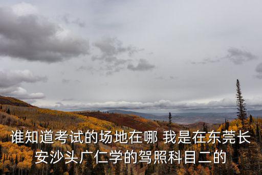誰(shuí)知道考試的場(chǎng)地在哪 我是在東莞長(zhǎng)安沙頭廣仁學(xué)的駕照科目二的