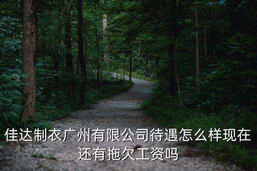 佳達制衣廣州有限公司待遇怎么樣現在還有拖欠工資嗎