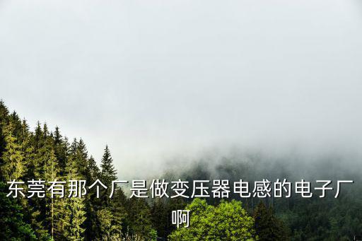 東莞有那個(gè)廠是做變壓器電感的電子廠啊