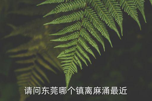 請問東莞哪個鎮離麻涌最近