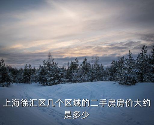 上海徐匯區幾個區域的二手房房價大約是多少