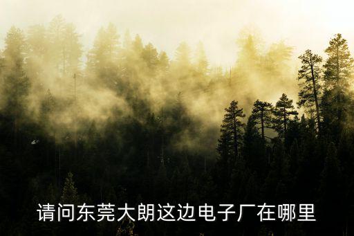 請問東莞大朗這邊電子廠在哪里