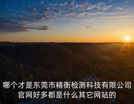 哪個才是東莞市精衡檢測科技有限公司官網好多都是什么其它網站的