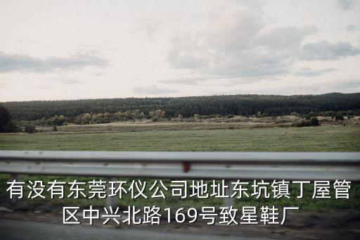 有沒有東莞環(huán)儀公司地址東坑鎮(zhèn)丁屋管區(qū)中興北路169號(hào)致星鞋廠
