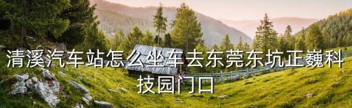 清溪汽車(chē)站怎么坐車(chē)去東莞東坑正巍科技園門(mén)口