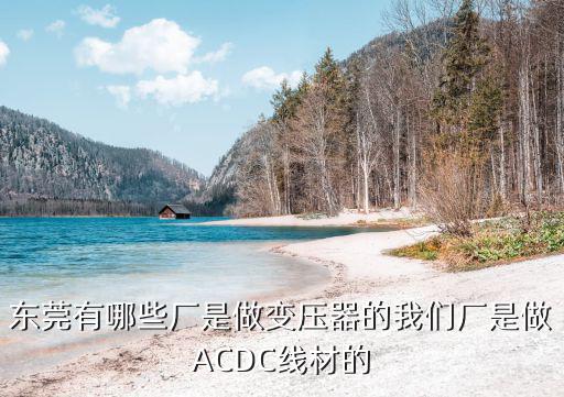 東莞有哪些廠是做變壓器的我們廠是做ACDC線材的