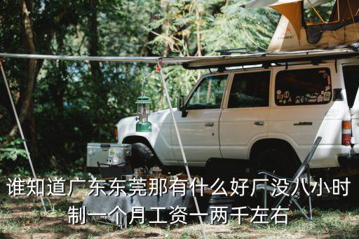 誰知道廣東東莞那有什么好廠沒八小時(shí)制一個(gè)月工資一兩千左右