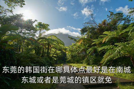 東莞的韓國街在哪具體點最好是在南城東城或者是莞城的鎮區就免