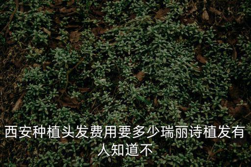 西安種植頭發費用要多少瑞麗詩植發有人知道不