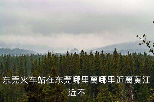 東莞火車站在東莞哪里離哪里近離黃江近不