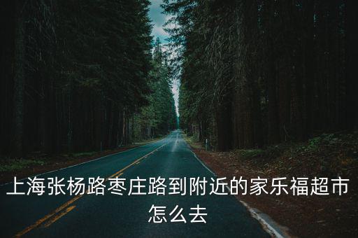 上海張楊路棗莊路到附近的家樂福超市怎么去