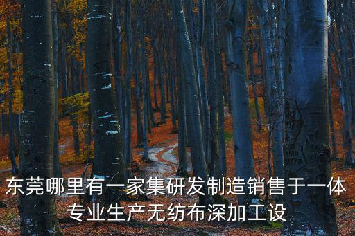 東莞哪里有一家集研發制造銷售于一體專業生產無紡布深加工設