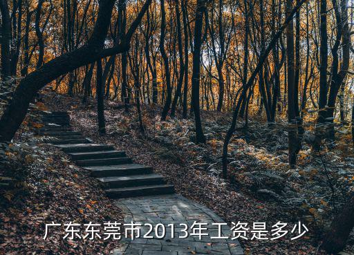 廣東東莞市2013年工資是多少