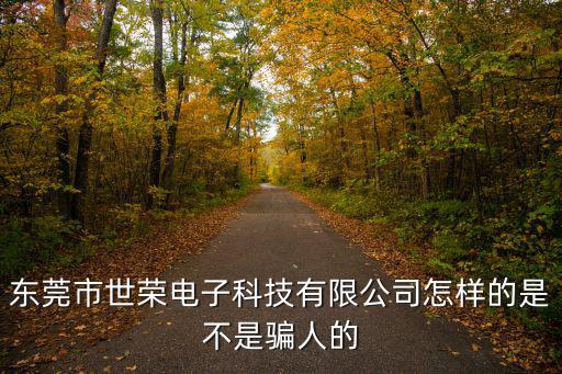 東莞市世榮電子科技有限公司怎樣的是不是騙人的