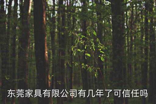 東莞家具有限公司有幾年了可信任嗎