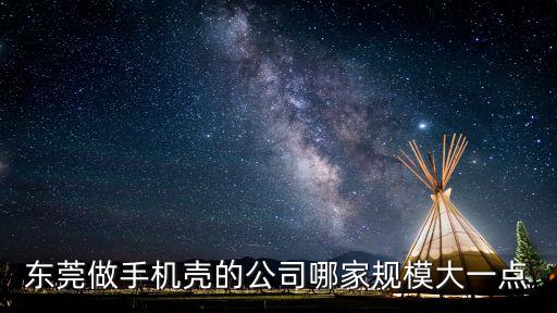 東莞做手機殼的公司哪家規模大一點