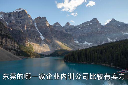 東莞的哪一家企業內訓公司比較有實力