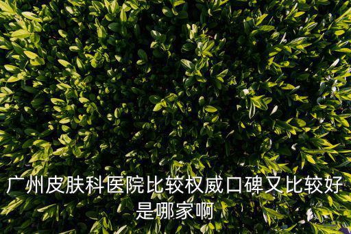 廣州皮膚科醫院比較權威口碑又比較好是哪家啊