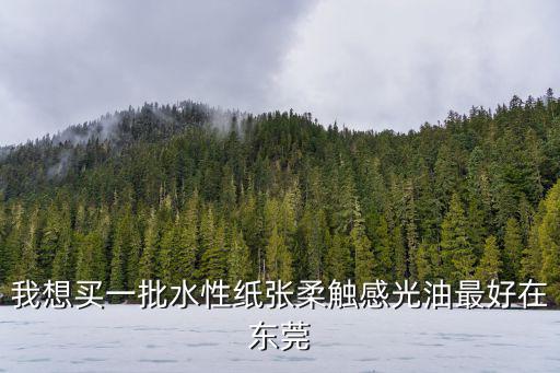 我想買一批水性紙張柔觸感光油最好在東莞
