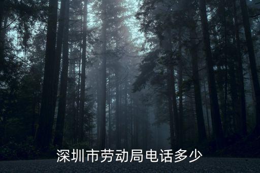 深圳市勞動(dòng)局電話多少