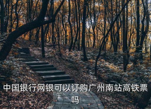 中國銀行網銀可以訂購廣州南站高鐵票嗎