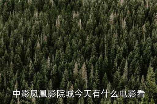 中影鳳凰影院城今天有什么電影看