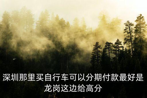 深圳那里買自行車可以分期付款最好是龍崗這邊給高分