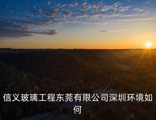 信義玻璃工程東莞有限公司深圳環境如何