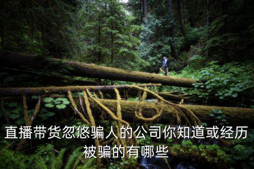 直播帶貨忽悠騙人的公司你知道或經歷被騙的有哪些