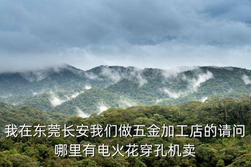 我在東莞長安我們做五金加工店的請問哪里有電火花穿孔機賣