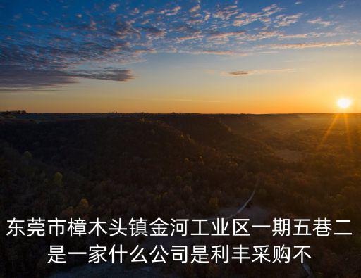 東莞市樟木頭鎮金河工業區一期五巷二是一家什么公司是利豐采購不