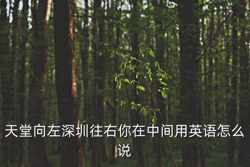 天堂向左深圳往右你在中間用英語怎么說