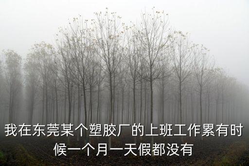 我在東莞某個(gè)塑膠廠的上班工作累有時(shí)候一個(gè)月一天假都沒有