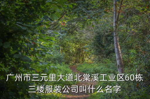 廣州市三元里大道北棠溪工業(yè)區(qū)60棟三樓服裝公司叫什么名字
