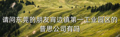 東莞普密斯怎么樣，請問東莞的朋友宵邊鎮(zhèn)第一工業(yè)園區(qū)的普思公司有嗎