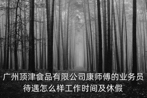 廣州頂津食品有限公司康師傅的業務員待遇怎么樣工作時間及休假